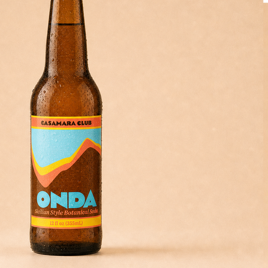 Sicilian-style botanical soda — coastal amaro, ONDA — bottle