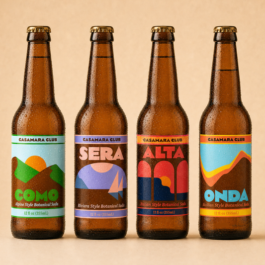 Italian amaro botanical sodas, VARIETY bottles — bottles variety case