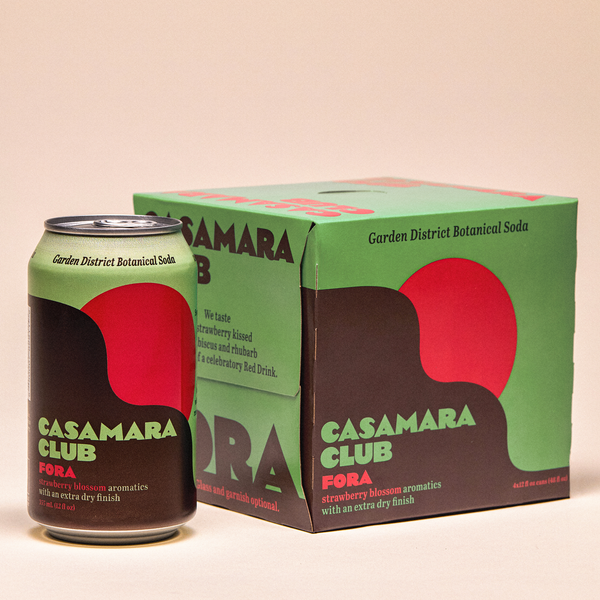 Strawberry Blossom Botanical Soda, Non-Alcoholic | FORA cans by