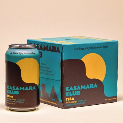 Isla cans, mellow ginger — Caribbean style botanical soda
